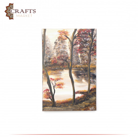 Hand Painted Multicolor Wall Art Autumn Design 