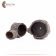 Handmade Burnt Brown Fiber Clay Pot Set 3PCS