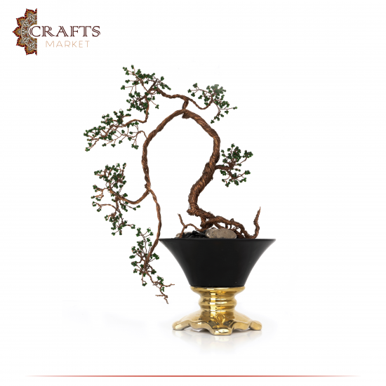 Handmade Table Décor Bonsai Tree With copper  Wire