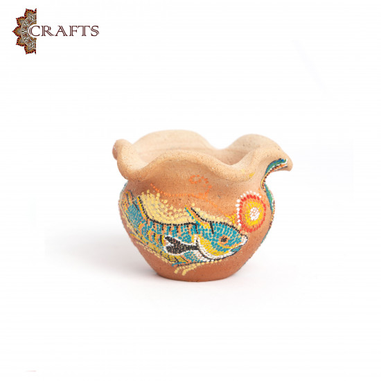 Small hand-painted pottery with a Fish design