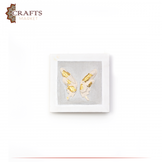 Hand Drawing Multi Color gypsum and acrylic  Butterfly  Design Wall Art