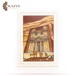 Hand-Crafted Multi Colored Wooden Sculpture laser 3D Wall Art in a "Petra" design 