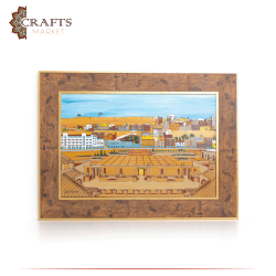 Hand-Crafted Wooden 3D Wall Art in a Roman Theater design 