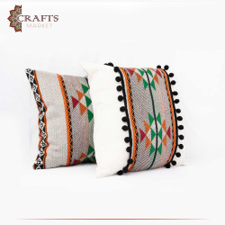 Handmade Multi-Color Sadu Set Pillow Cover, 2 Pcs