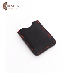 Handmade Black Genuine Leather Men's Card Holder