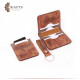 Handmade Genuine Leather Men's Wallet Set - 3PCs