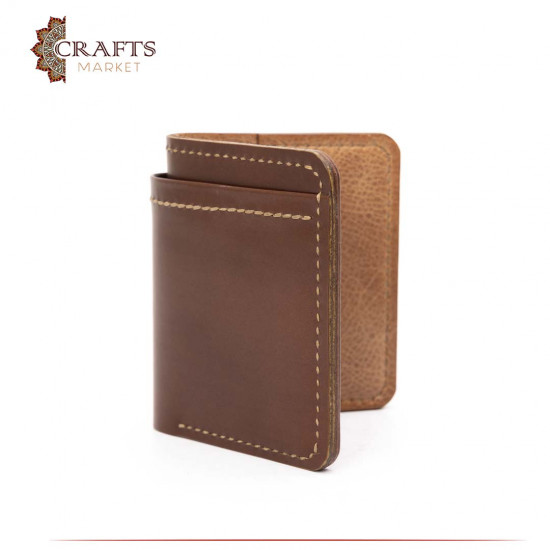 Handmade Genuine Leather Men's  Wallet - Brown