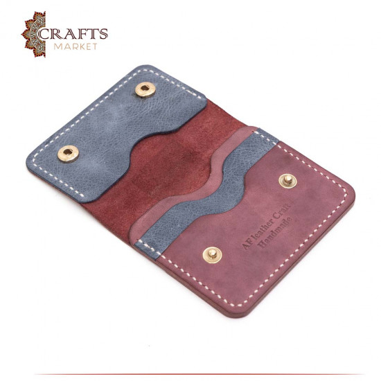 Handmade Genuine Leather Women's Wallet - burgandy