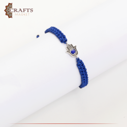 Handmade Dark Blue Fabric Bracelet