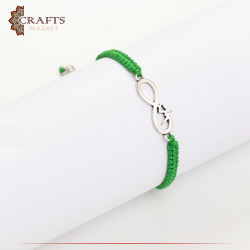 Handmade Green Fabric Bracelet