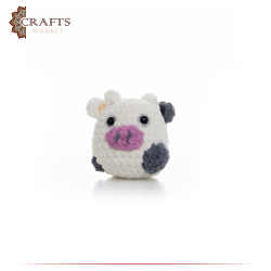 Handmade Multicolor " Cow " Design Wool Doll 