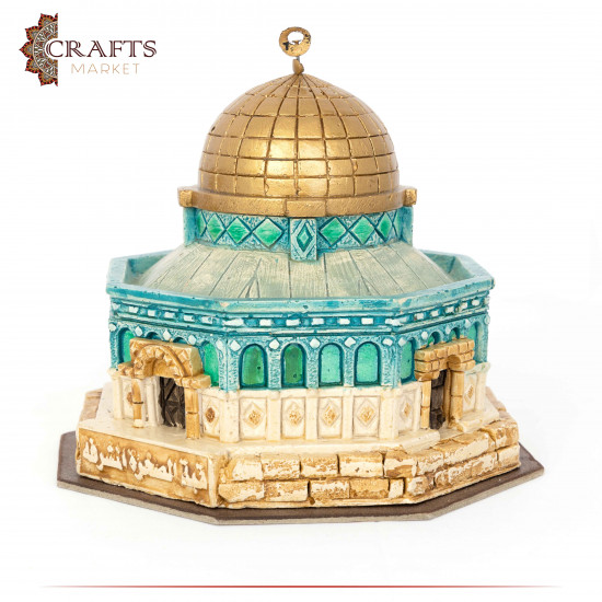 Handmade Reinforced gypsum Statue Home Decor with a Dome of the Rock Design