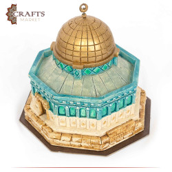 Handmade Reinforced gypsum Statue Home Decor with a Dome of the Rock Design