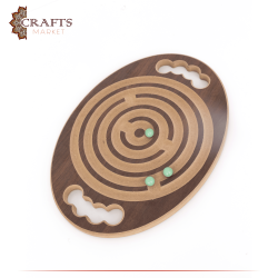 Hand-carved Interactive Brown Wooden Game, "Hands Balance" 