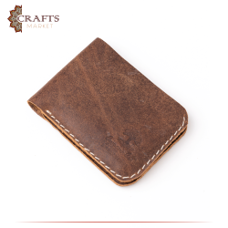 Handmade Brown Genuine Leather Men's Wallet