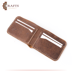 Handmade Brown Genuine Leather Men's Wallet