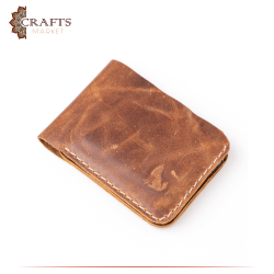 Handmade honey color Genuine Leather Men's Wallet