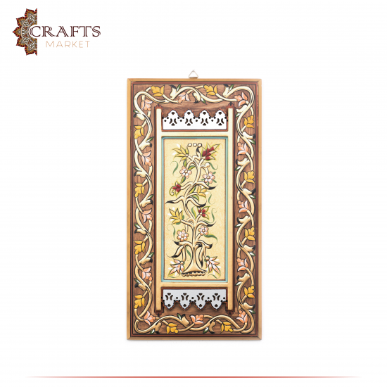Handmade Multi-Color Wooden Wall Art in a Arabesque design Handmade Multi-Color Wooden Wall Art in a Arabesque design