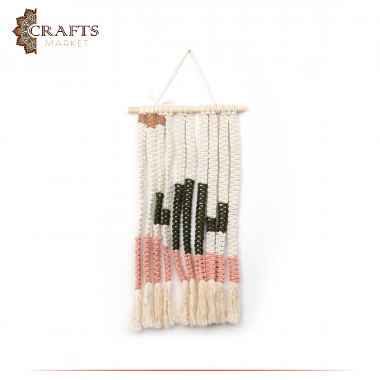 Handmade Multi-Color Cotton Crochet Wall Hanging