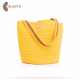 Handmade Yellow Cotton Women's Shoulder Bag