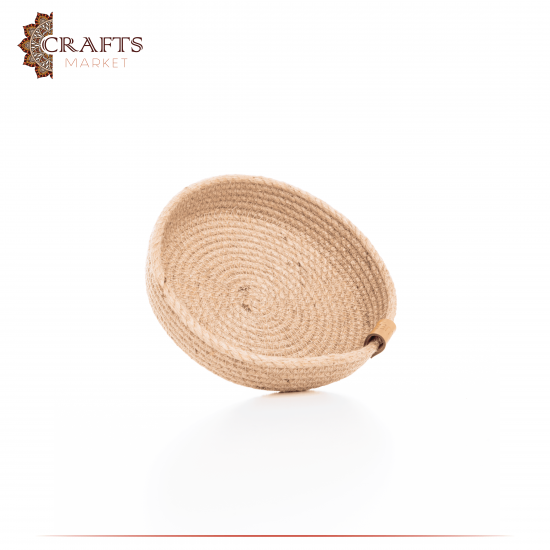 Handmade Beige Hay Basket