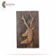 Handmade Dark Brown Wooden Gazelle Design Home Decor Handmade Dark Brown Wooden Gazelle Design Home Decor