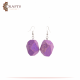 Handmade Purple Wooden Earrings