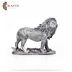 Hand Engraved Statue Silver Polyester  Lion  Design