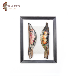  Hand-Painted Multi-Color Wall Hangers In the "Two Opposite Faces" Design