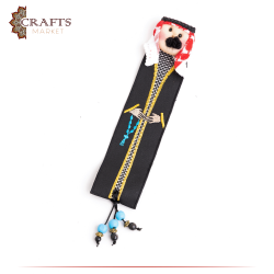 Handmade Black Fabric Bookmark  Arabian Man Design