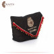 Handmade Black Fabric Makeup Pouch in Heritage Design