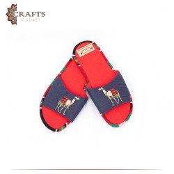 Handmade Multi-Colored Fabric Children's Open Toe Slippers