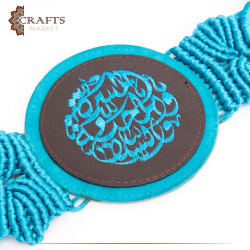 Handcrafted Duo-Color Fabric Belt with Moroccan Design