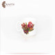 Hand-decorated Porcelain Coffee Cup Set adorned with ceramic paste in a Flowers Design, 2PCs