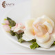 Luxury Pillar Candle with Plate in a Roses Design