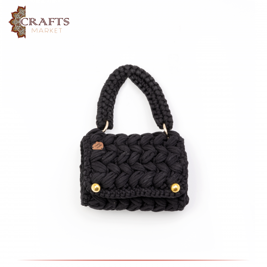 Handmade Black Purse Crochet Women's Bag