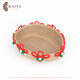 Handcrafted Multi-Color Oval Burlap Plate with a Design Inspired by the Berbers
