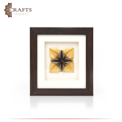 Handcrafted Due-Color Origami Wall Art in Geometric Overlapping Star design