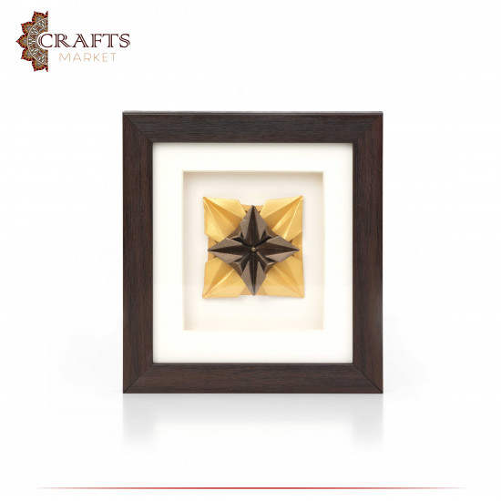 Handcrafted Due-Color Origami Wall Art in Geometric Overlapping Star design Handcrafted Due-Color Origami Wall Art in Geometric Overlapping Star design