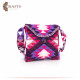 حقيبة صوف متعددة الألوان مصنوعة يدوياً بتصميم المرقوم التقليدي