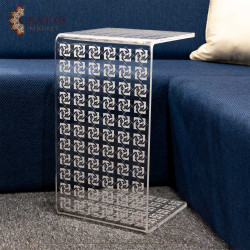 Handmade Duo-Color  Acrylic Side Table with a modern design