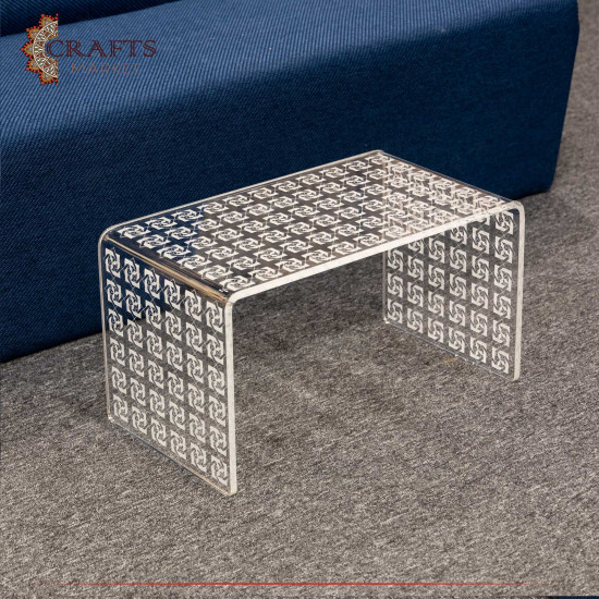 طاولة جانبية مصنوعة يدوياً من الاكرليك بتصميم عصري (طاولة LC)