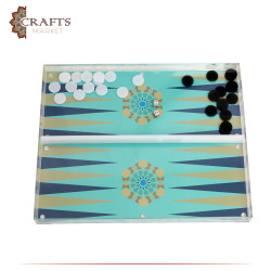 Handmade Multi-Color Acrylic Backgammon Table with a modern design