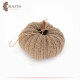 Handmade Beige Wool Crochet Table Decor Pumpkin Design