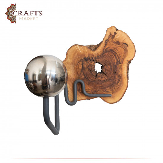 Handcrafted Aluminum & Wood Helmet Holder with a Luxurious Design