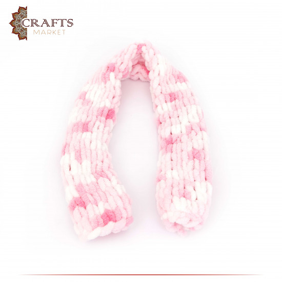 Hand-knitted Duo-Color Puffy Turkish Yarn Children's Winter Scarf 