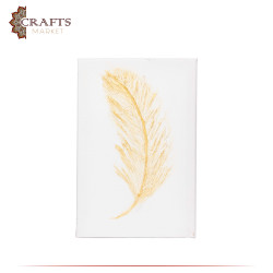 Hand-Painted Wall Art in the feather Design