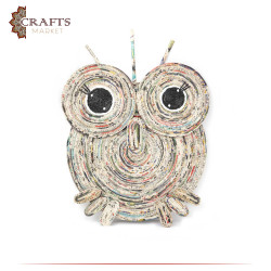 Handmade Home Decor with Recycled Art in an Owl Design