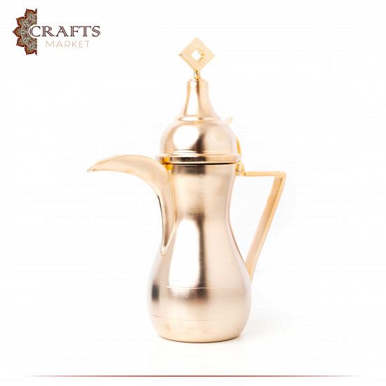 Handmade copper Arabic coffee Dallah with a Heater base