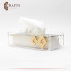 Handmade Acrylic & Aluminum Tissue Holder with Rhombus design
